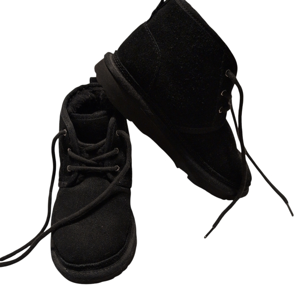 UGG Neumel II Kids Black Lace-Up Boots
